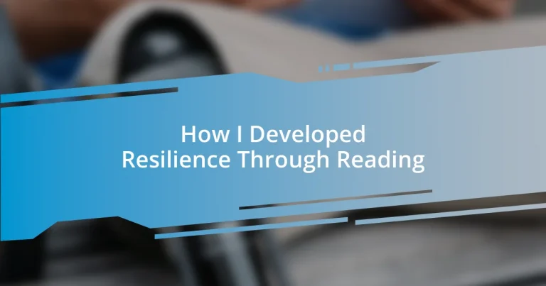 How I Developed Resilience Through Reading