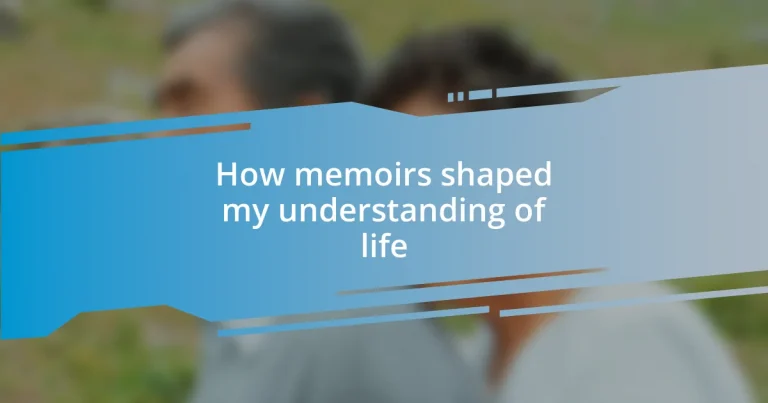 How memoirs shaped my understanding of life