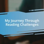 My Journey Through Reading Challenges