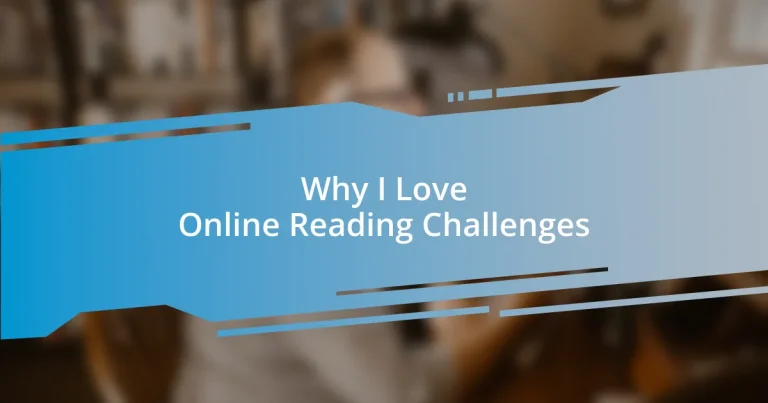 Why I Love Online Reading Challenges